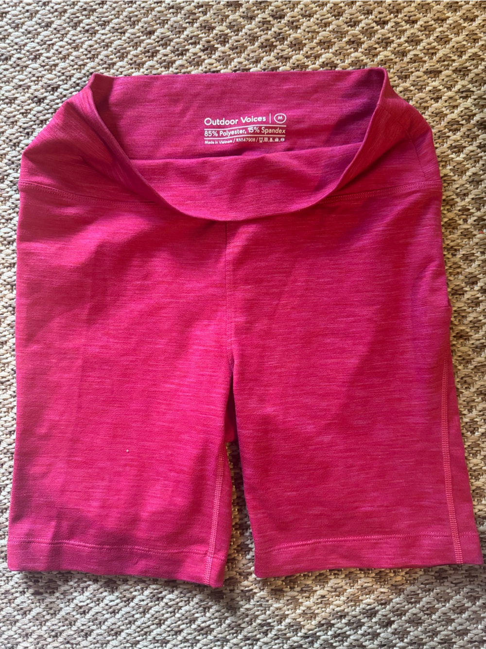 Outdoor Voices Magenta Bike Shorts
